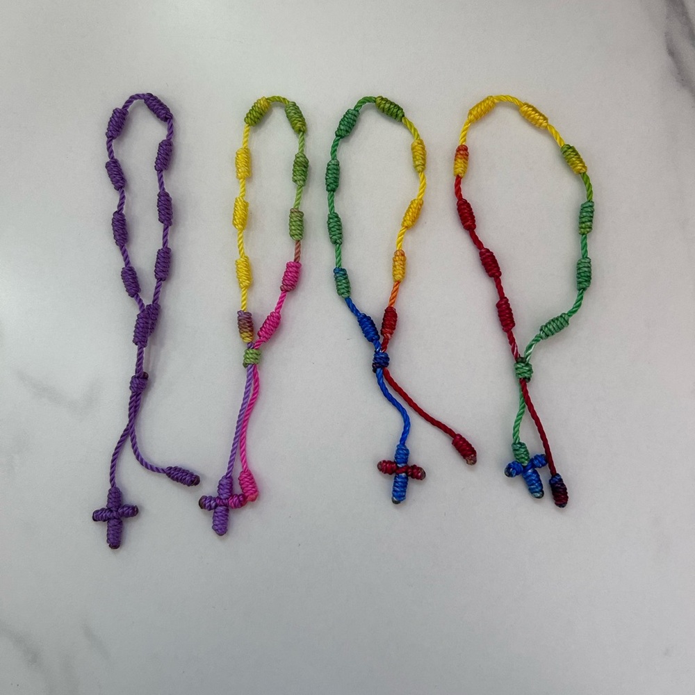Handmade threaded cross bracelets